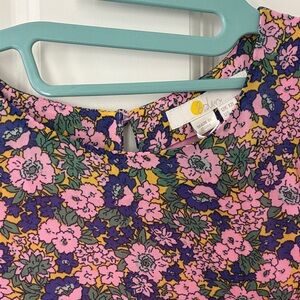 Boden Floral Midi Dress in Pink, Purple, Green, Yellow